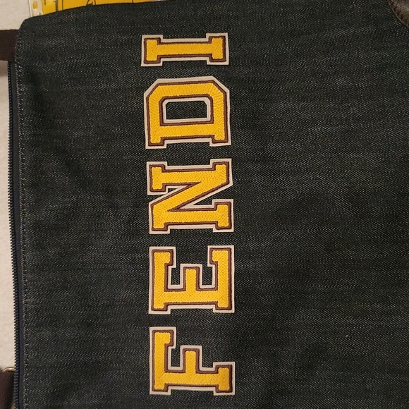 Dark Denim Fendi Flat Adjustable Strap Shoulder Bag - Picture 3 of 14